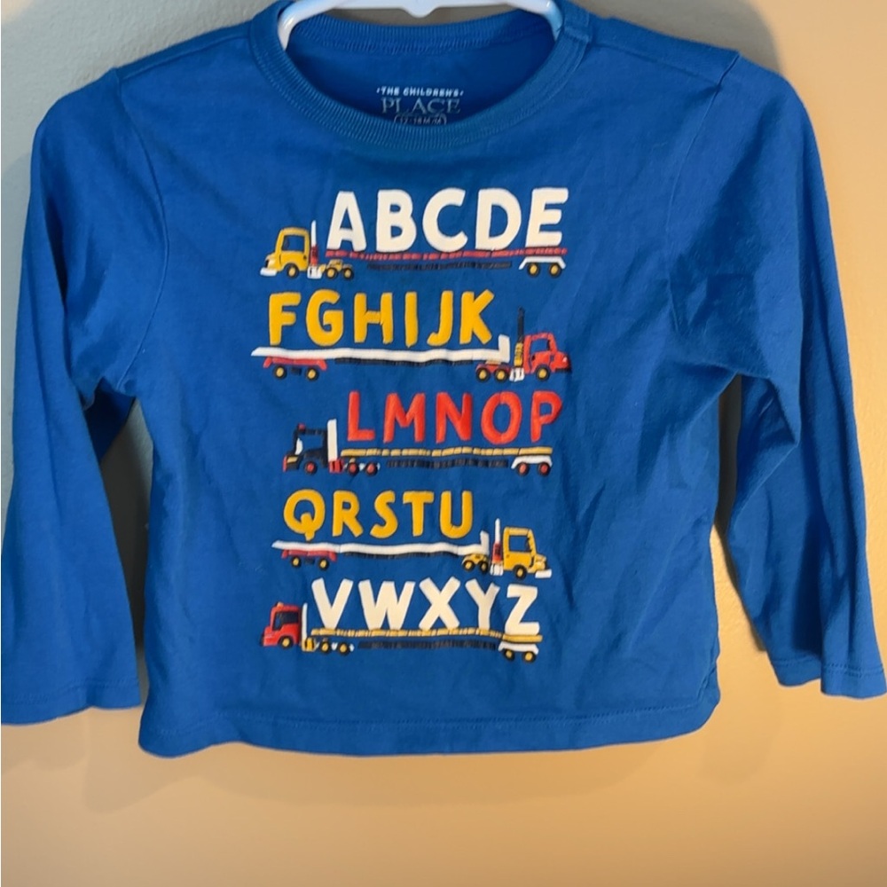 The Children's Place Blue Long Sleeve Alphabet Tee